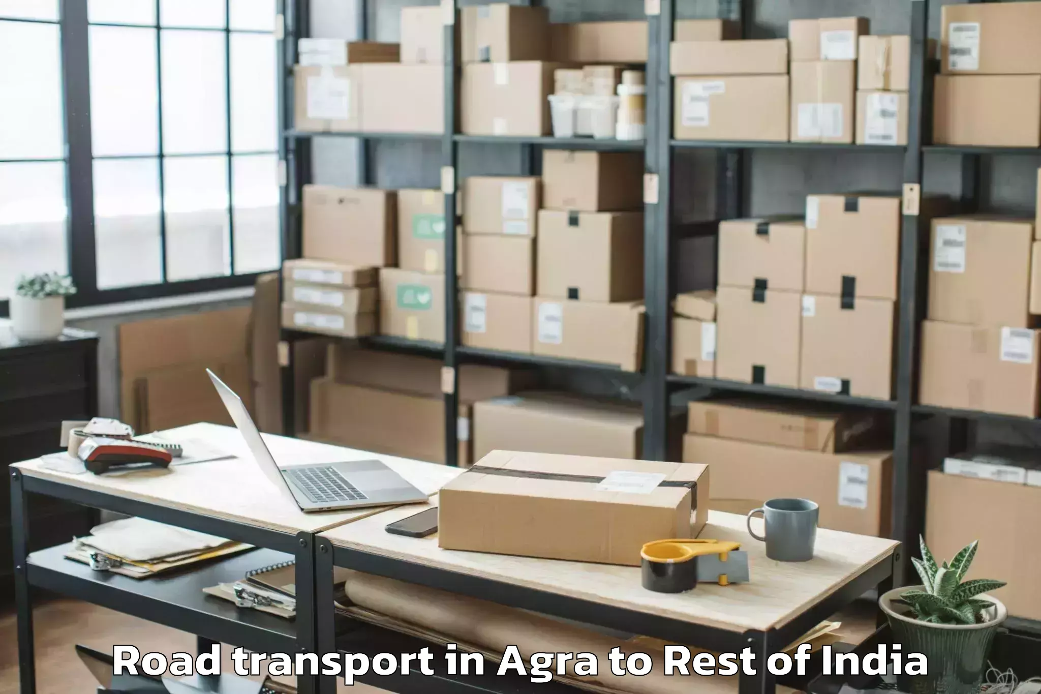 Trusted Agra to Pampore Road Transport